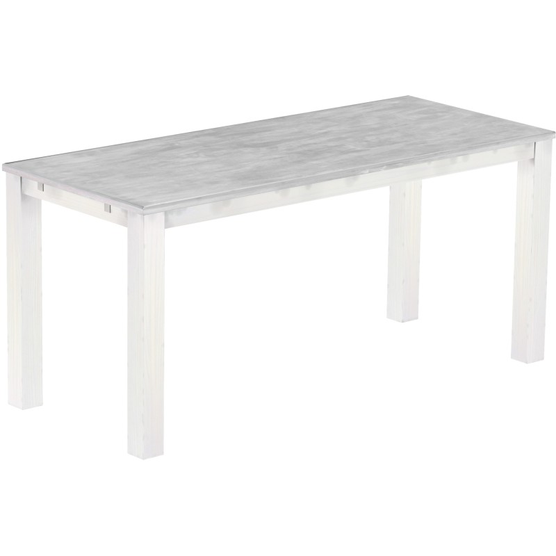 Bartisch 240x100 Rio Classico Beton Weiss massiver Pinien Hochtisch