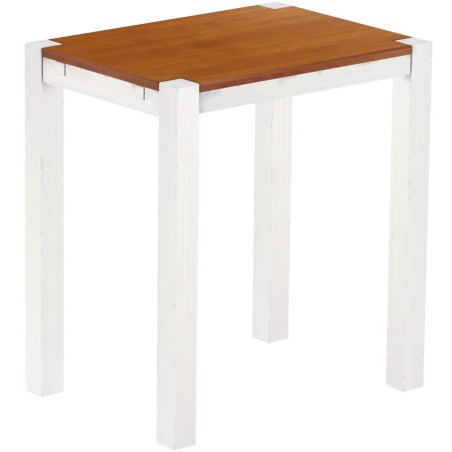 Bartisch 100x73 Rio Kanto Kirschbaum Weiss massiver Pinien Hochtisch