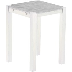 Bartisch 80x80 Rio Kanto Beton Weiss massiver Pinien Hochtisch