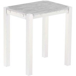 Bartisch 100x73 Rio Kanto Beton Weiss massiver Pinien Hochtisch