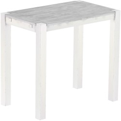 Bartisch 120x73 Rio Kanto Beton Weiss massiver Pinien Hochtisch