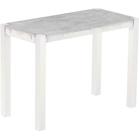 Bartisch 150x73 Rio Kanto Beton Weiss massiver Pinien Hochtisch