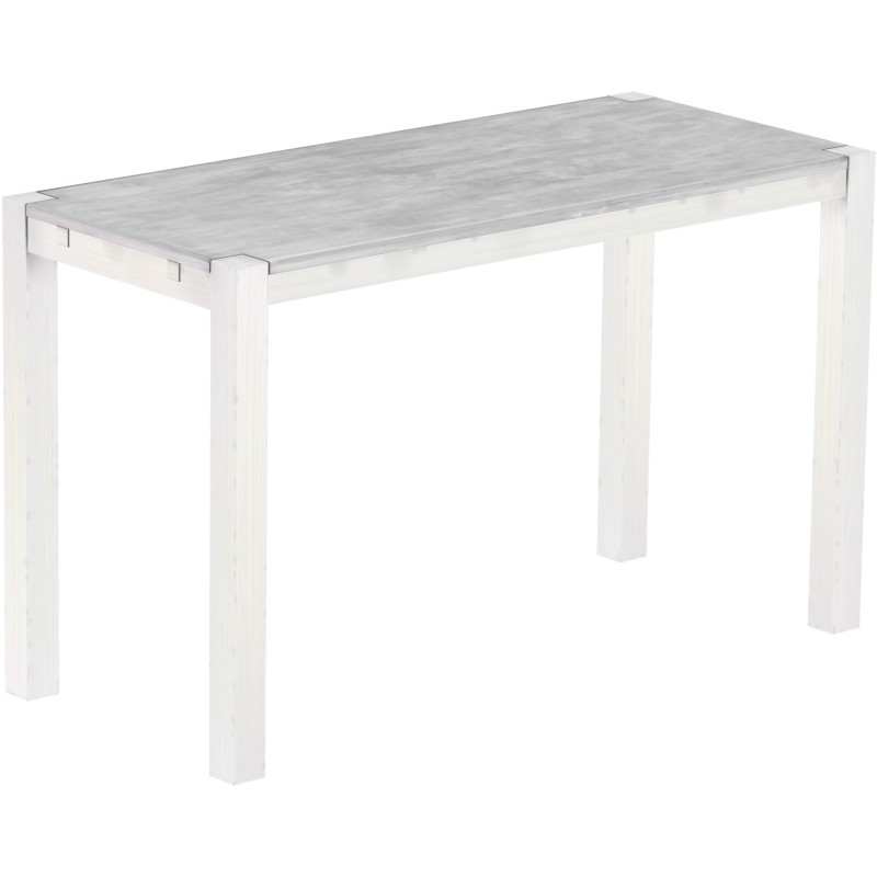 Bartisch 180x80 Rio Kanto Beton Weiss massiver Pinien Hochtisch