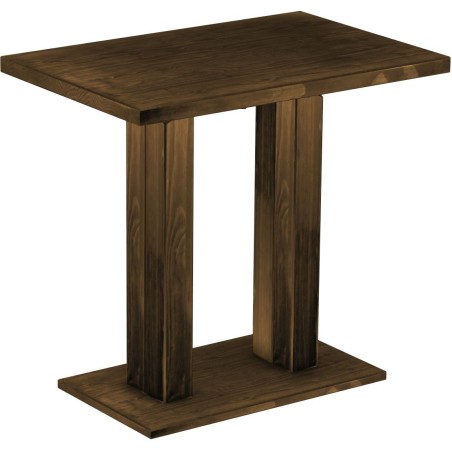 Bartisch 120x80 Rio UNO Farbton Eiche antik massiver Pinien Hochtisch - Säulentisch