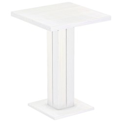 Bartisch 80x80 Rio UNO Farbton Pinie Weiss massiver Pinien Hochtisch - Säulentisch