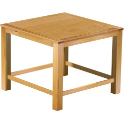 Bartisch 140x140 Rio Classico HonigHochtisch mit Fußleisten - Tischplatte mit Sperrholzeinlage