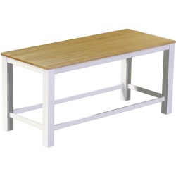 Bartisch 240x100 Rio Classico Brasil Weiss massiver Pinien Hochtisch mit Fußleisten