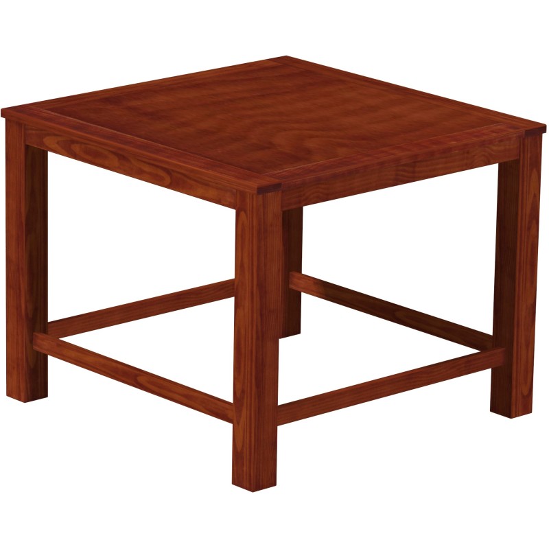 Bartisch 140x140 Rio Classico MahagoniHochtisch mit Fußleisten - Tischplatte mit Sperrholzeinlage