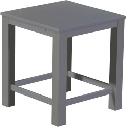 Bartisch 100x100 Rio Classico Seidengrau massiver Pinien Hochtisch mit Fußleisten