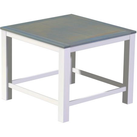 Bartisch 140x140 Rio Classico Taubengrau WeissHochtisch mit Fußleisten - Tischplatte mit Sperrholzeinlage