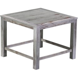 Bartisch 140x140 Rio Classico Shabby EicheHochtisch mit Fußleisten - Tischplatte mit Sperrholzeinlage
