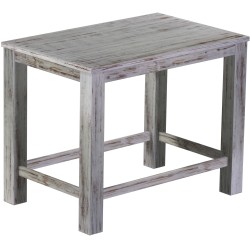 Bartisch 140x90 Rio Classico Shabby Eiche massiver Pinien Hochtisch mit Fußleisten