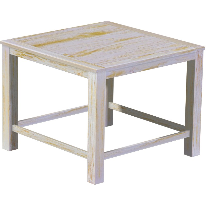 Bartisch 140x140 Rio Classico Shabby HonigHochtisch mit Fußleisten - Tischplatte mit Sperrholzeinlage