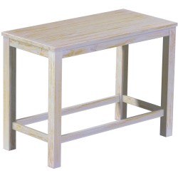 Bartisch 150x73 Rio Classico Shabby Honig massiver Pinien Hochtisch mit Fußleisten