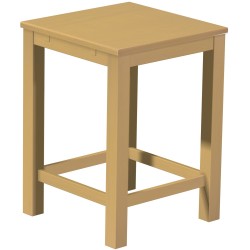 Bartisch 80x80 Rio Classico Sand massiver Pinien Hochtisch mit Fußleisten