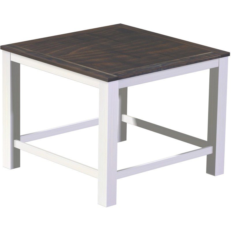 Bartisch 140x140 Rio Classico Granitgrau WeissHochtisch mit Fußleisten - Tischplatte mit Sperrholzeinlage