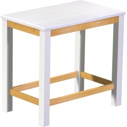 Bartisch 120x73 Rio Classico Snow Honig massiver Pinien Hochtisch mit Fußleisten
