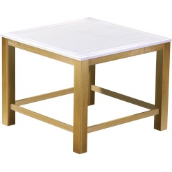 Bartisch 140x140 Rio Classico Brasil Platte weissHochtisch mit Fußleisten - Tischplatte mit Sperrholzeinlage