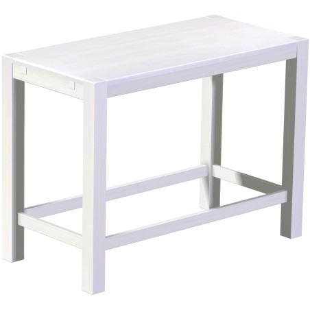 Bartisch 150x73 Rio Kanto Pinie Weiss massiver Pinien Hochtisch mit Fußleisten