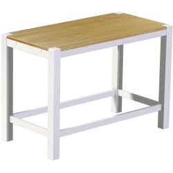 Bartisch 160x80 Rio Kanto Brasil Weiss massiver Pinien Hochtisch mit Fußleisten