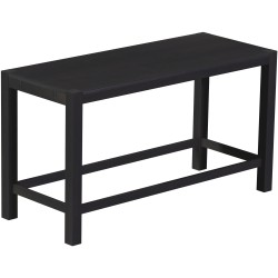 Bartisch 200x80 Rio Kanto Ebenholz massiver Pinien Hochtisch mit Fußleisten
