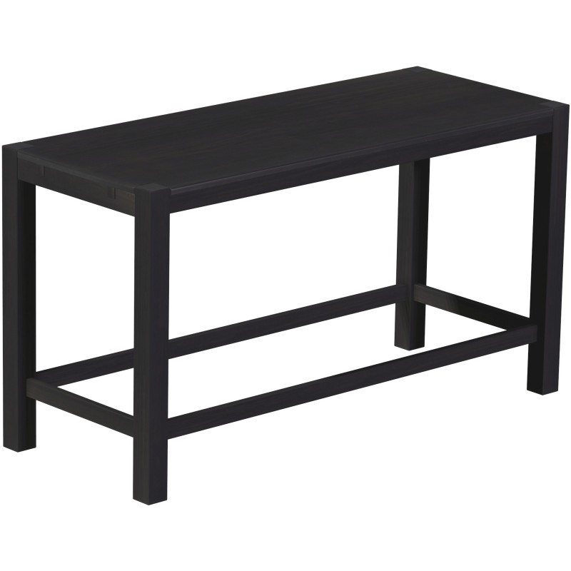 Bartisch 200x80 Rio Kanto Ebenholz massiver Pinien Hochtisch mit Fußleisten