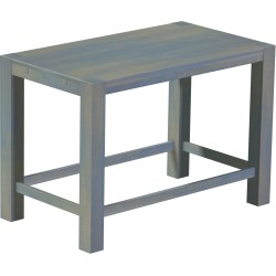 Bartisch 160x90 Rio Kanto Taubengrau massiver Pinien Hochtisch mit Fußleisten