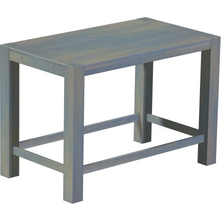 Bartisch 160x90 Rio Kanto Taubengrau massiver Pinien Hochtisch mit Fußleisten